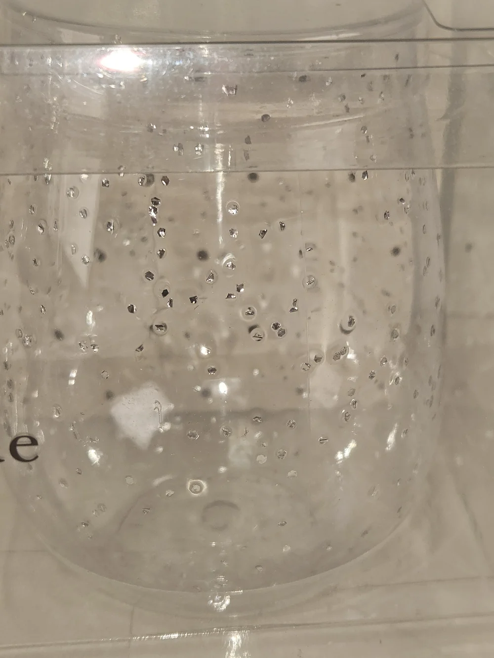 kate spade Silver Glitter Clear Wine Glass Set Of Two 18 Oz Acrylic Glass